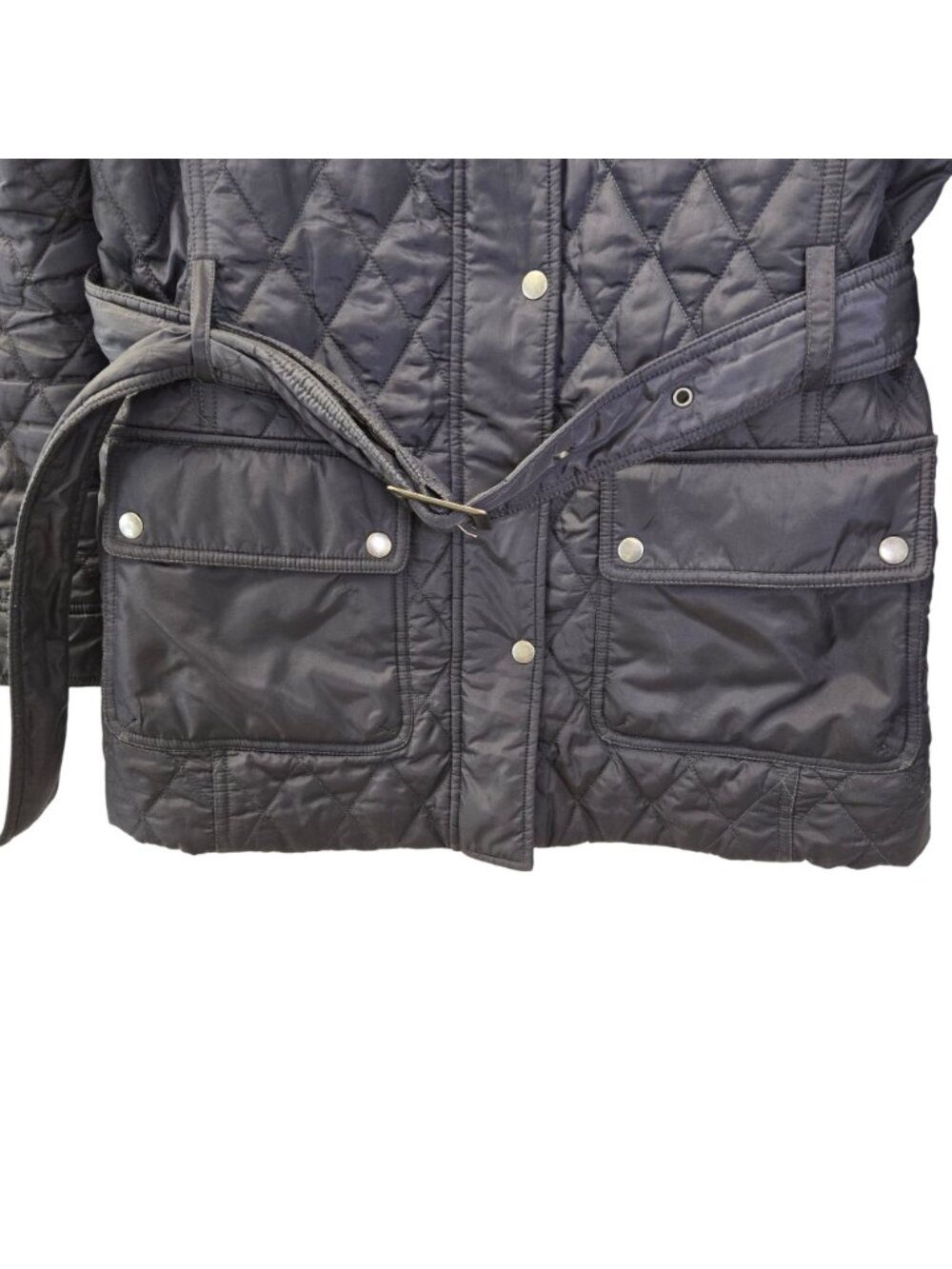 Banana Republic Factory Quilted Belted Jacket Size Large - Picture 5 of 8